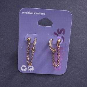 Claire's Gold-Toned  and Silver-Toned Chain Earrings